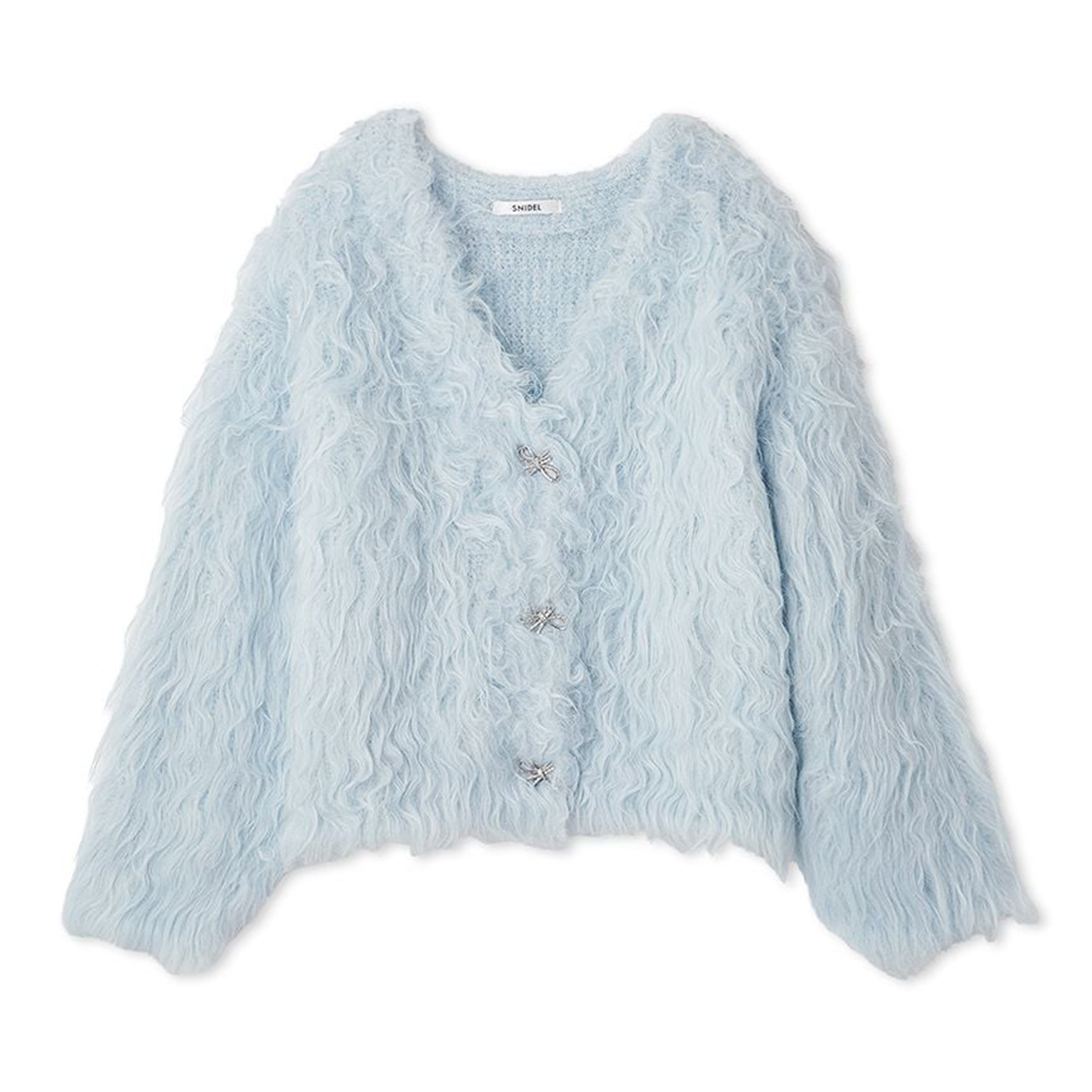 スナイデル　デザインニットカーディガン　美品 SNIDEL（スナイデル） カーディガン デザインニットカーディガン