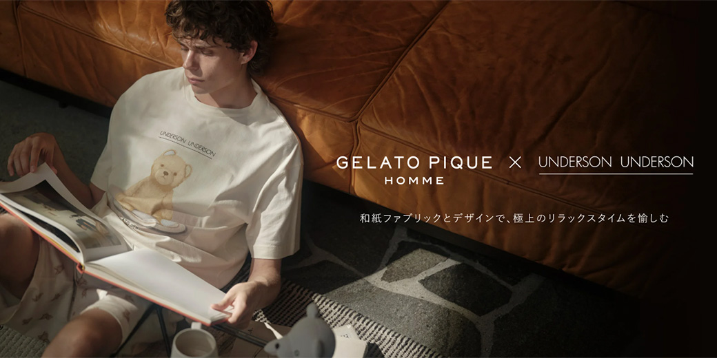 SALE30%OFF UNDERSON GELATO PIQUE HOMME コラボ総柄ベアプリント