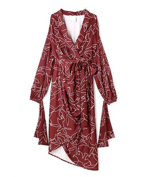 サイトで ROSE カシュクールプリントワンピース タカシマヤファッションスクエア - 通販 - PayPayモール BUD / ローズ バッド パーティー