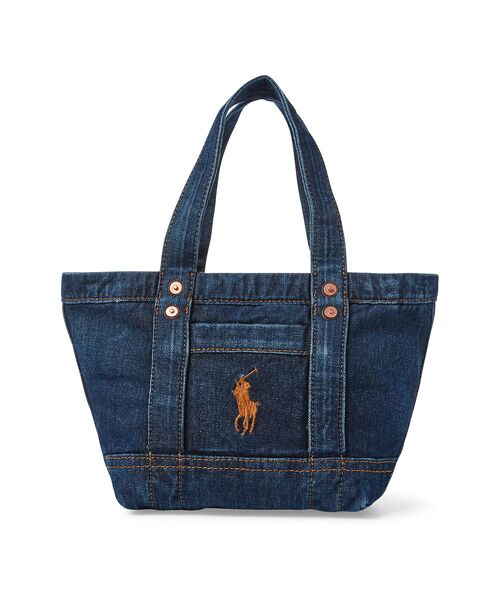 POLO RALPH LAUREN / ポロ ラルフ ローレン デニム ミニ トートバッグ