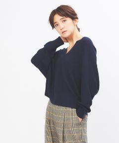 します◨ collex タカシマヤファッションスクエア - 通販 - PayPayモール / コレックス ホールガーメントVネックプルオーバー ➄ネイビー
