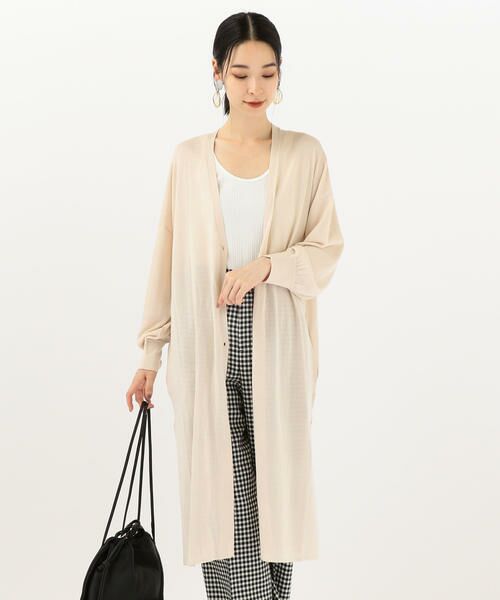 SHIPS for women / シップスウィメン シアーロングカーディガン SHIPS