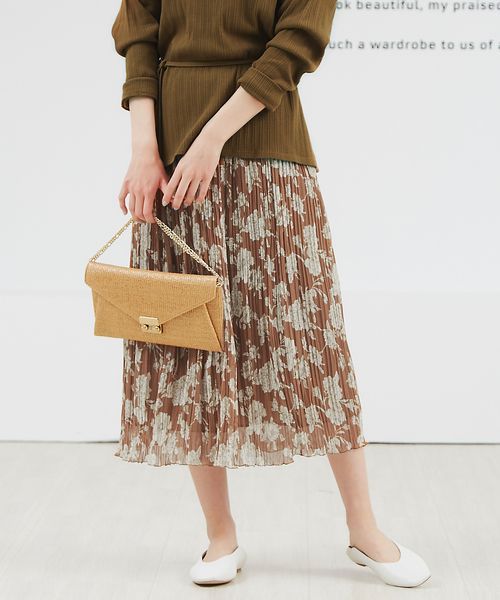 【とワンピー】 Rouge vif la cle / ルージュ・ヴィフ ラクレ フラワー楊柳プリーツスカート タカシマヤファッションスクエア - 通販 - PayPayモール により