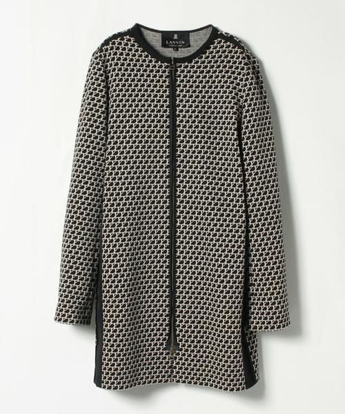 サイトへ LANVIN ジオメトリックジャージクルーネックコート タカシマヤファッションスクエア - 通販 - PayPayモール COLLECTION / ランバン コレクション テープ