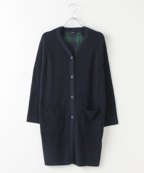好評超特価 TABASA タカシマヤファッションスクエア - 通販 - PayPayモール / タバサ ウールポリエステルギンガム使いニットコート 爆買い人気