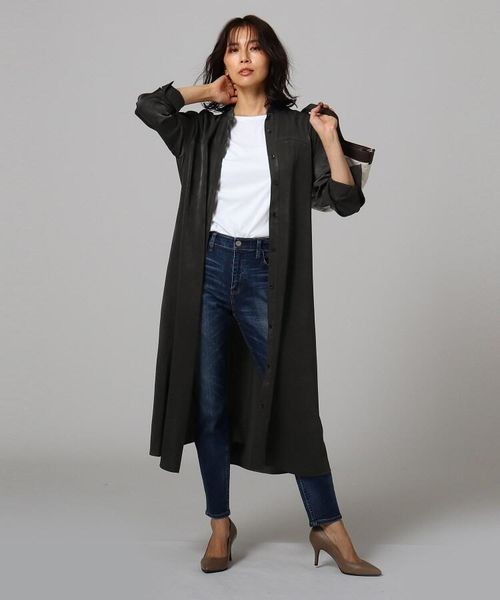 ベージュ Untitled タカシマヤファッションスクエア 通販 Paypayモール アンタイトル ピーチドレープサテンシャツワンピース