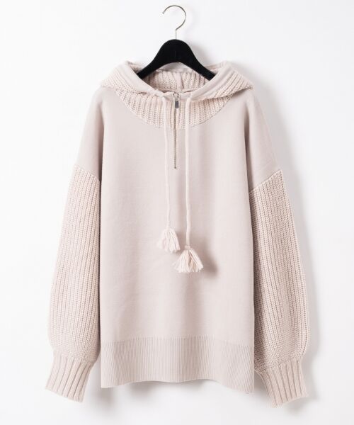 GRACE CONTINENTAL / グレースコンチネンタル 畦パーカーニット