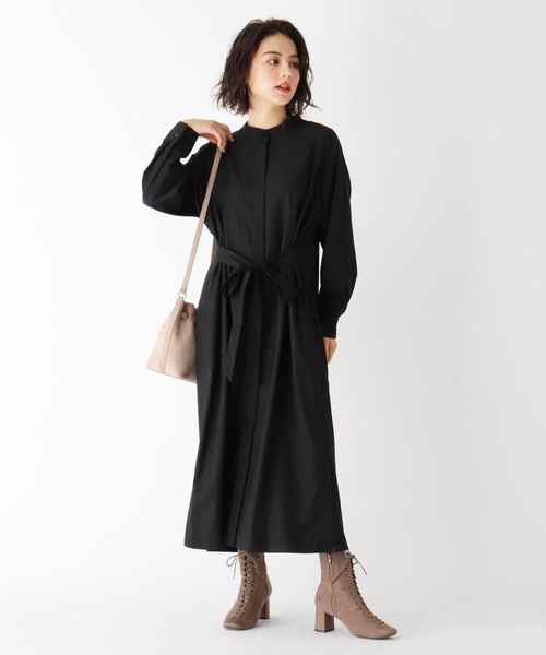 Opaque Clip オペーク ドット クリップ ベルト付きバンドカラー比翼シャツワンピース タカシマヤファッションスクエア 通販 Paypayモール