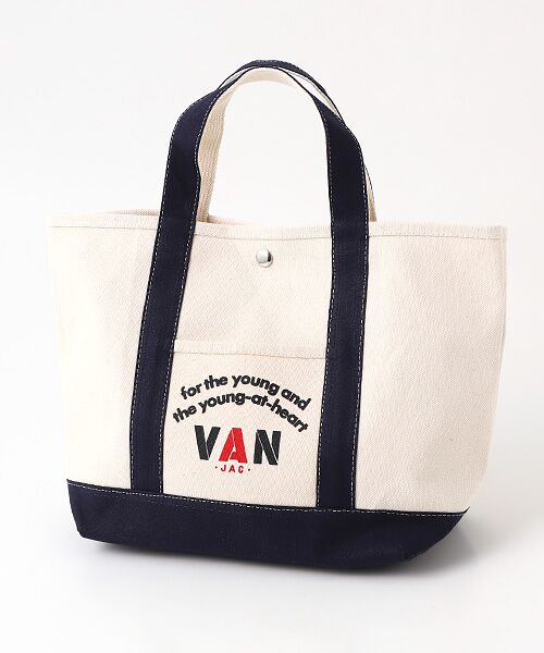 VAN JAC ヴィンテージ風アーチロゴ　レザートートバッグ 黒 トートバッグ＜アーチロゴ＞ ｜ VAN STORE