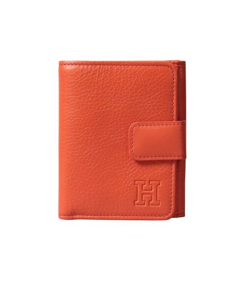 美品】HIROFU ヒロフ オレンジ レザー 長財布 本革 H