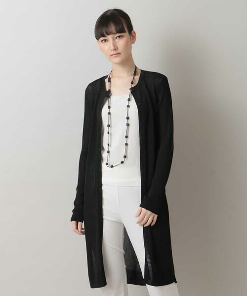 HIROKO KOSHINO / ヒロココシノ ロングリブニットカーディガン