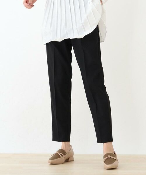 の裏起毛センタープレステーパードパンツ