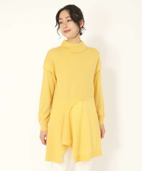 HIROKO BIS ヒロコビス 洗える レイヤード風ニットチュニック HIROKO BIS ヒロコビス 洗える レイヤード風ニットチュニック