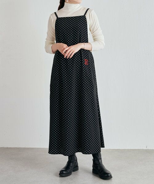 BEARDSLEY / ビアズリー B刺繍ドットサロペットワンピース