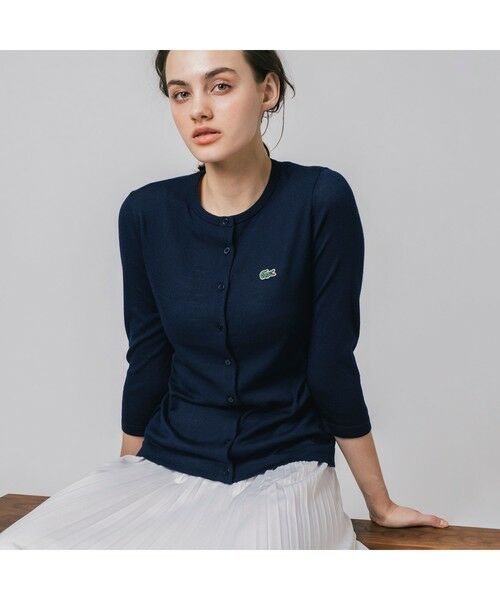 新作国産 LACOSTE / ラコステ クールマックスニットカーディガン