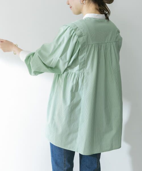 URBAN RESEARCH / アーバンリサーチ クレリックカラーストライプギャザーシャツ  :0000100290UR25-23O005:タカシマヤファッションスクエア - 通販 - Yahoo!ショッピング