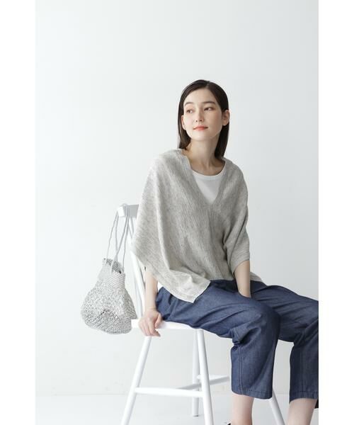 ヒューマンウーマン　ノースリーブニット human woman / ヒューマンウーマン ◇ニットポンチョ