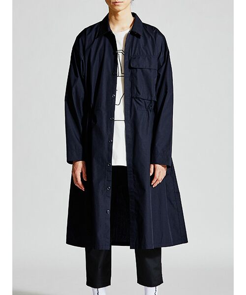 MIDIUMISOLID C / Pe ロングシャツコート MIDIUMISOLID Men's C / Pe