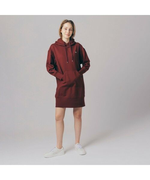 LACOSTE / ラコステ 裏毛スウェットフーディワンピース