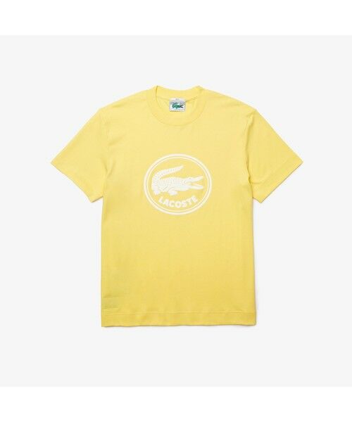 LACOSTE - ラコステ　オーガニックコットン3DプリントクルーネックTシャツ LACOSTE tシャツ オーガニックコットン3DプリントクルーネックT