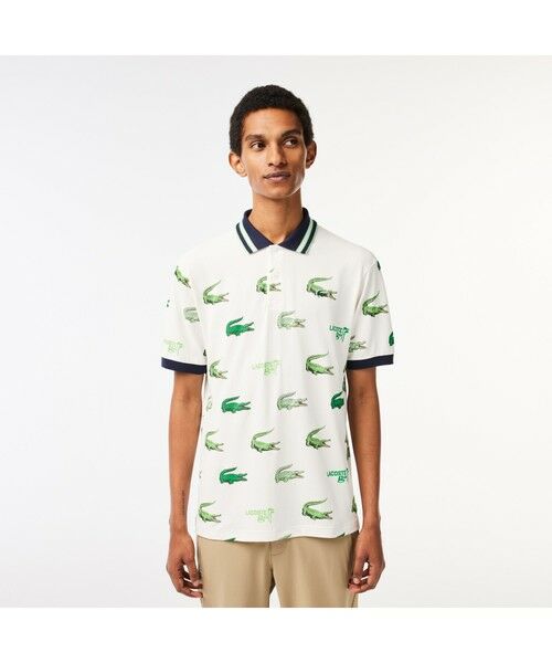 LACOSTE / ラコステ ウルトラドライ総柄ゴルフポロシャツ