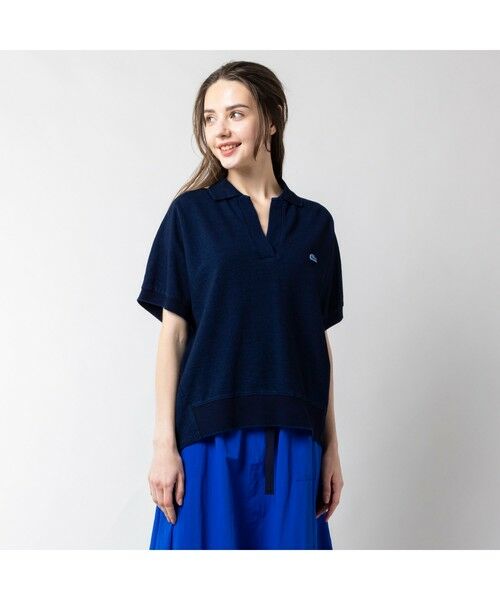 LACOSTE ラコステ インディゴ スキッパー ネック ポロシャツ ラコステ LACOSTE インディゴスキッパーネックポロシャツ