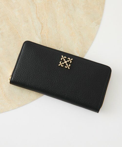 russet（ラシット） モノグラムプレートラウンドジップウォレット