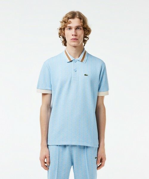 LACOSTE / ラコステ モノグラムジャカード半袖ポロシャツ