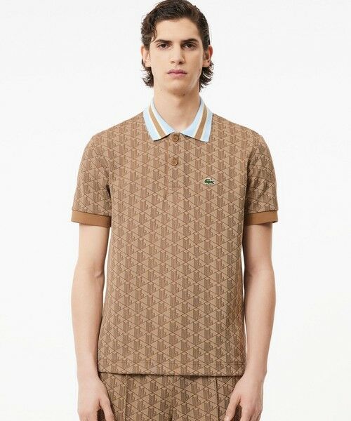 LACOSTE / ラコステ モノグラムジャカード半袖ポロシャツ
