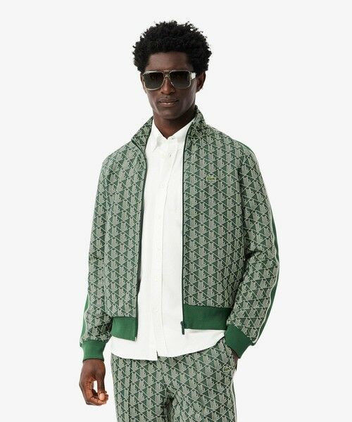 追跡便【LACOSTE】刺繍ロゴ モノグラム セットアップ/上下セット モノグラムジャカードトラックジャケット SH1368 - ラコステ