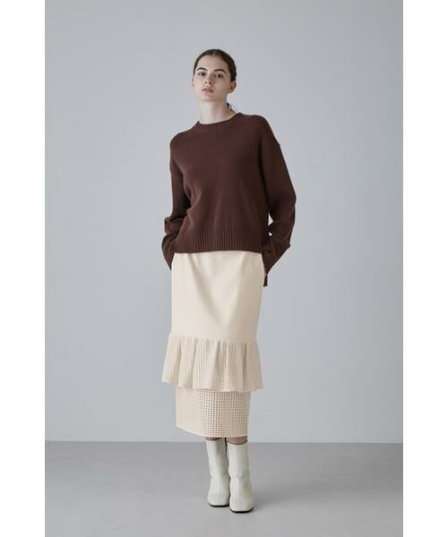 【美品】ADORE モールメッシュレーススカート　ブラック ADORE（アドーア） モールメッシュレーススカート : タカシマヤ