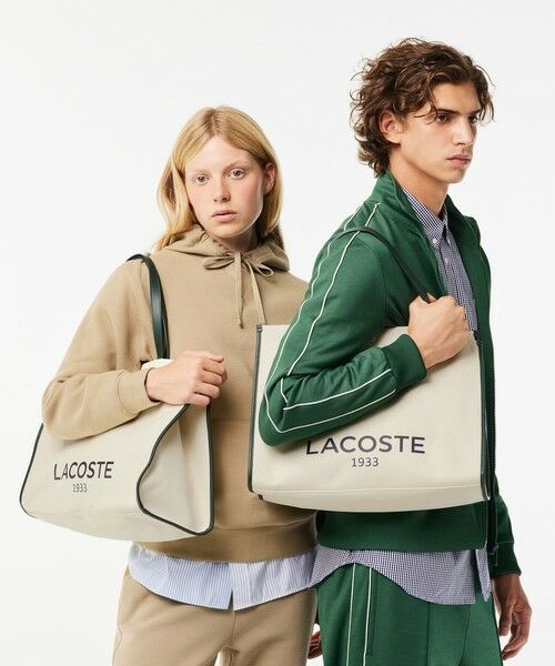 LACOSTE / ラコステ ヘリテージキャンバス テニススタイルトートバッグ