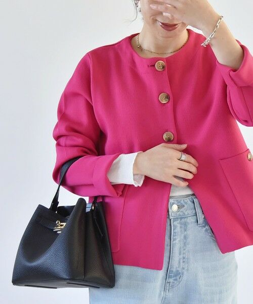 新品未使用quaranciel カーディガン SHIPS シップス SHIPS（シップス） quaranciel:〈手洗い可能〉ノーカラー クラシカル