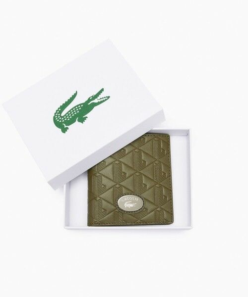 LACOSTE（ラコステ） モノグラム RFID 二つ折りレザーウォレット