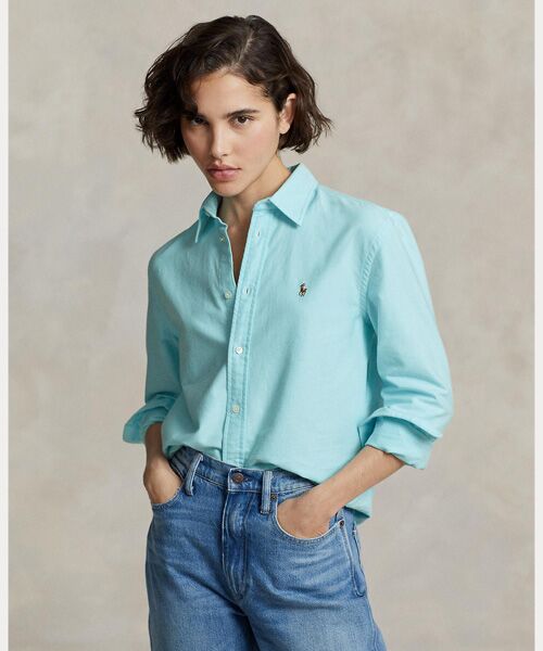【美品】ポロ ラルフローレン オックスフォードシャツ レディース サイズXS Ralph Lauren - 超希少 ラルフローレン ポロベア レディース