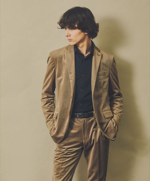 ABAHOUSE（アバハウス） 【セットアップ対応/FLEX JACKET】ベロア 