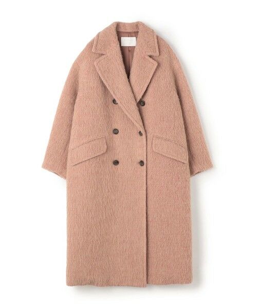 【美品】theory アルパカ混 ブロックチェック ダブルPコート 日本製 美品】theory アルパカ混 ブロックチェック ダブルPコート