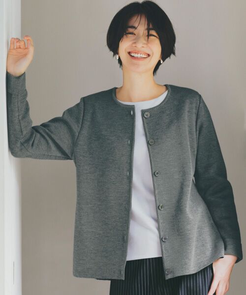 TAKASHIMAYA Style Plus / タカシマヤ スタイル・プリュ ミラノリブニットジャケット TAKASHIMAYA Style Plus / タカシマヤ スタイル・プリュ 五泉