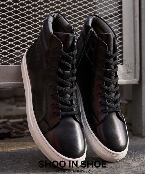 ★美品★ alfredoBANNISTER スニーカー　ブラック alfredoBANNISTER（アルフレッドバニスター） スニーカー 「SHOO IN
