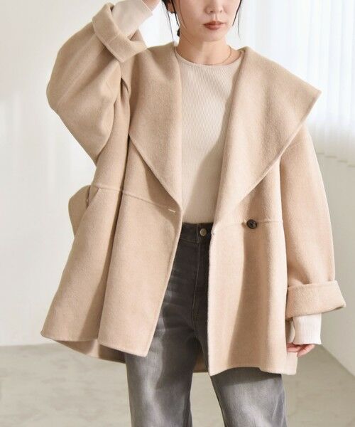 quaranciel （SHIPS）リバーケープショートコート SHIPS（シップス） quaranciel: リバー ケープ ショート コート 25AW