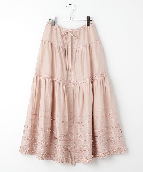 ピンクハウス リボン付きロングフレアスカート PINK HOUSE / ピンクハウス リボン使いローンスカート : タカシマヤ