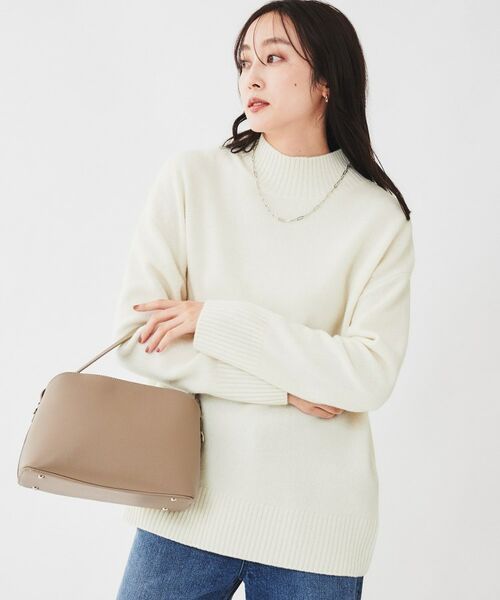 UNTITLED（アンタイトル） ラムウールカシミヤ ボトルネックプル