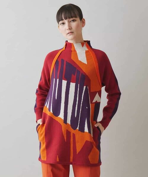 HIROKO KOSHINO（ヒロコ コシノ） グラフィック柄ニットチュニック