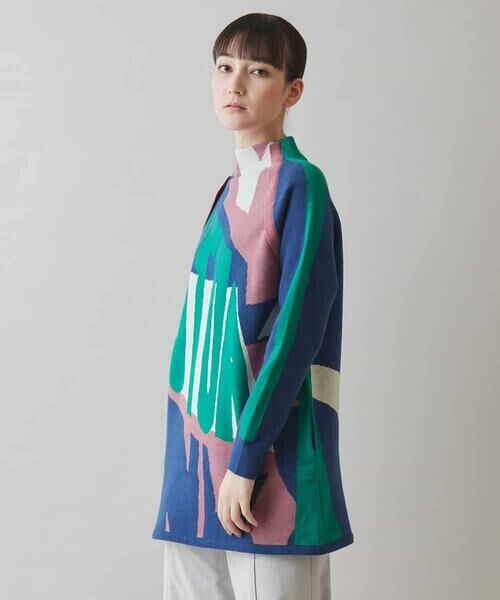 HIROKO KOSHINO（ヒロコ コシノ） グラフィック柄ニットチュニック