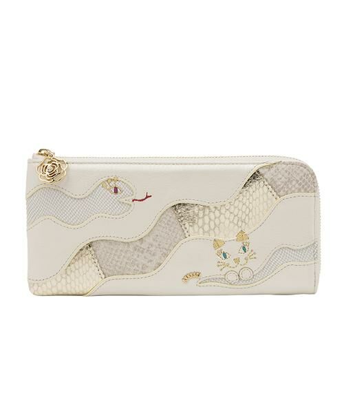 ANNA SUI / アナスイ ウィズスネーク Lファスナー薄マチ長財布