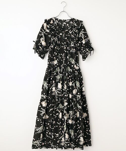 【ほぼ未使用】PINK HOUSE スワンレイク ワンピース PINK HOUSE（ピンクハウス） ワンピース SWAN LAKEプリントワンピース