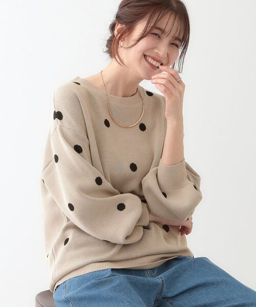 SHOO・LA・RUE（シューラルー） 【S-LL】ドット柄が目を惹く ゆったり