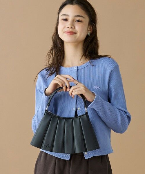 LACOSTE（ラコステ） LENGLEN レザープリーツハンドバッグ