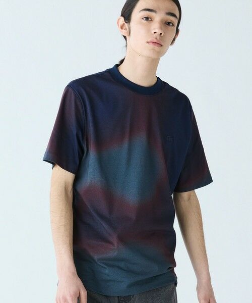 国内発送 ラコステ LACOSTE クルーネック 半袖 Tシャツ LACOSTE / ラコステ オンブレテキスタイルクルーネック半袖T