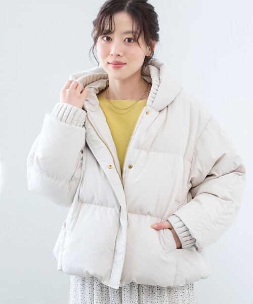 le.coeur blanc（ルクールブラン） プリーツレイヤードフードショート